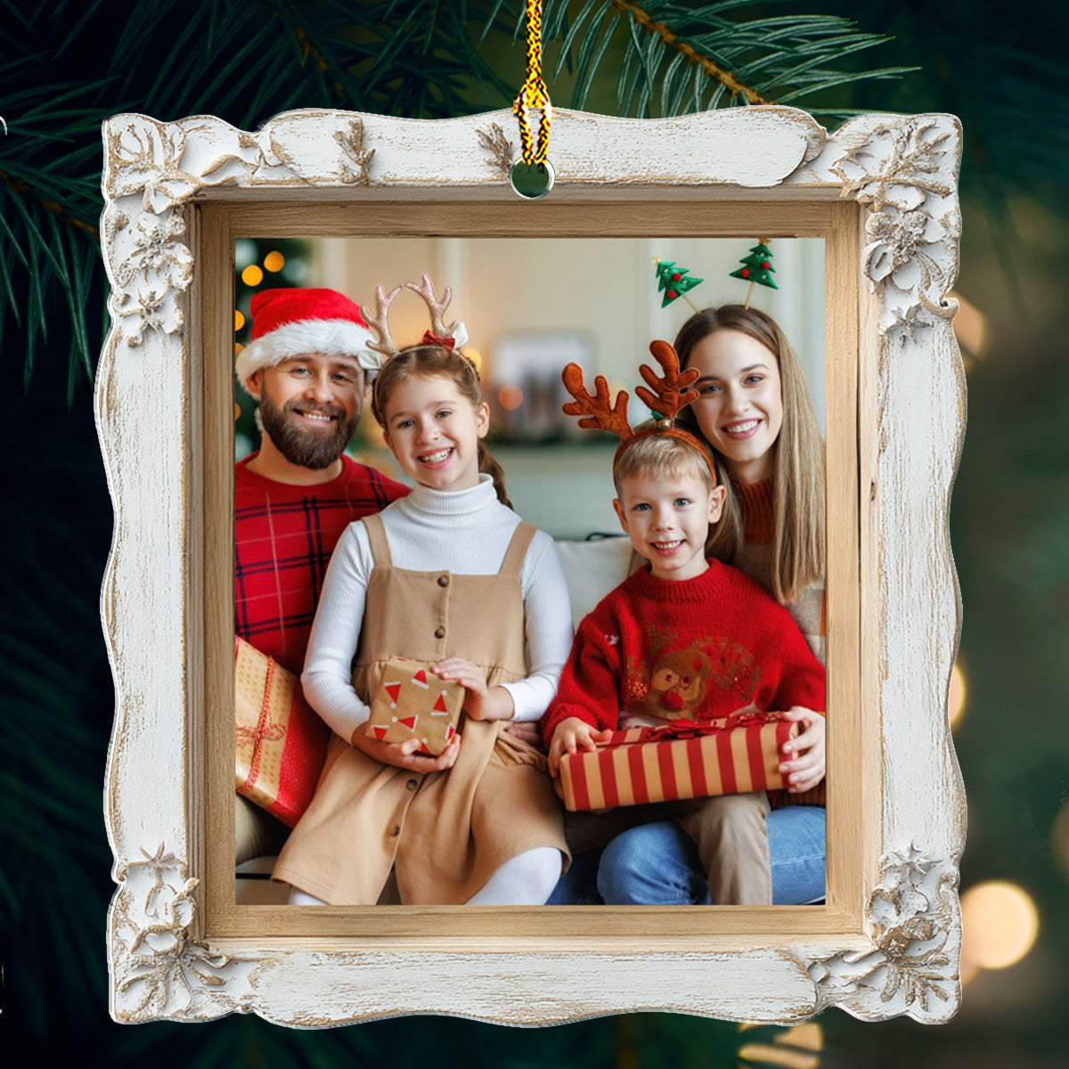 Snowflake Family Frame - Personalized Custom Acrylic Ornament