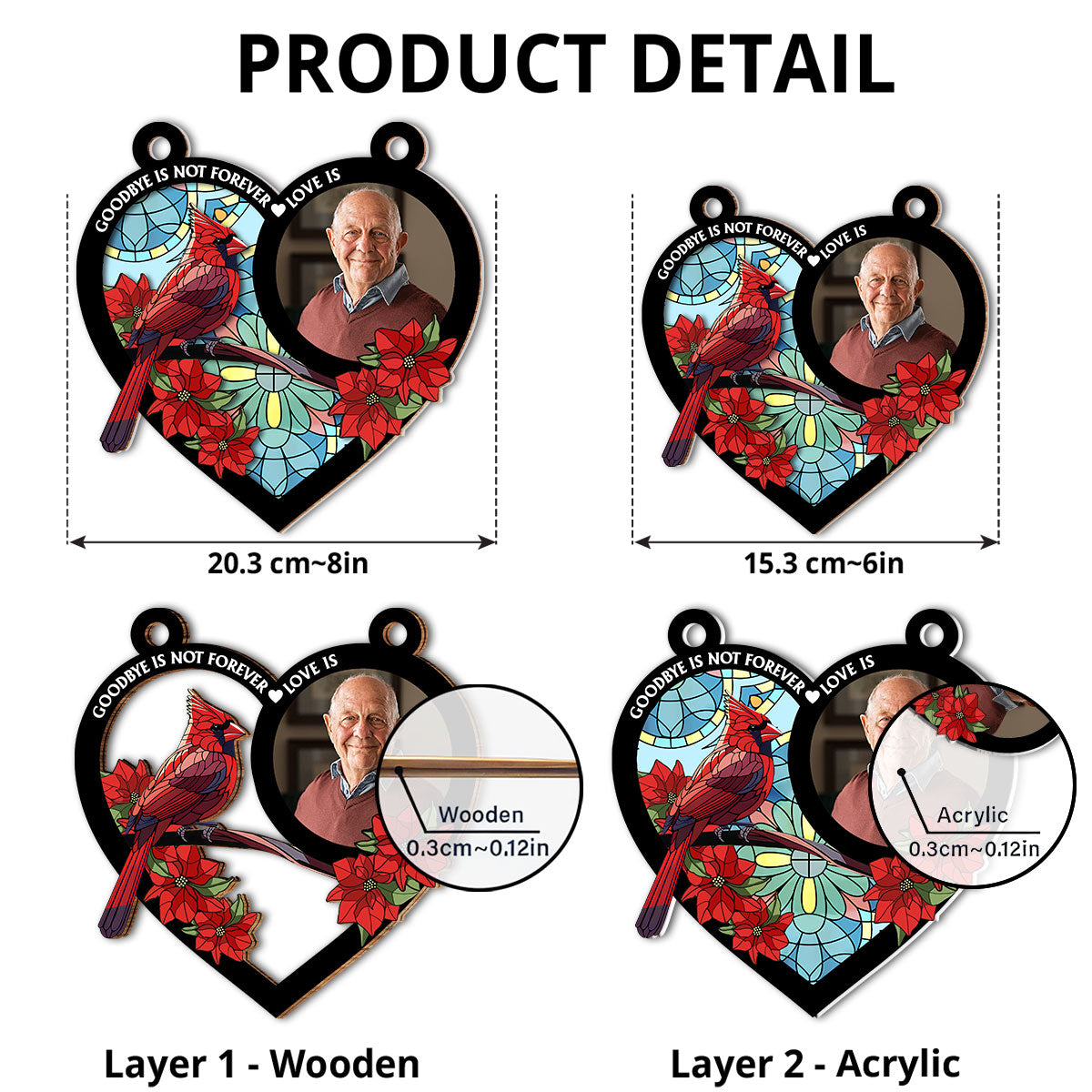 Goodbye Is Not Forever - Personalized Custom Suncatcher