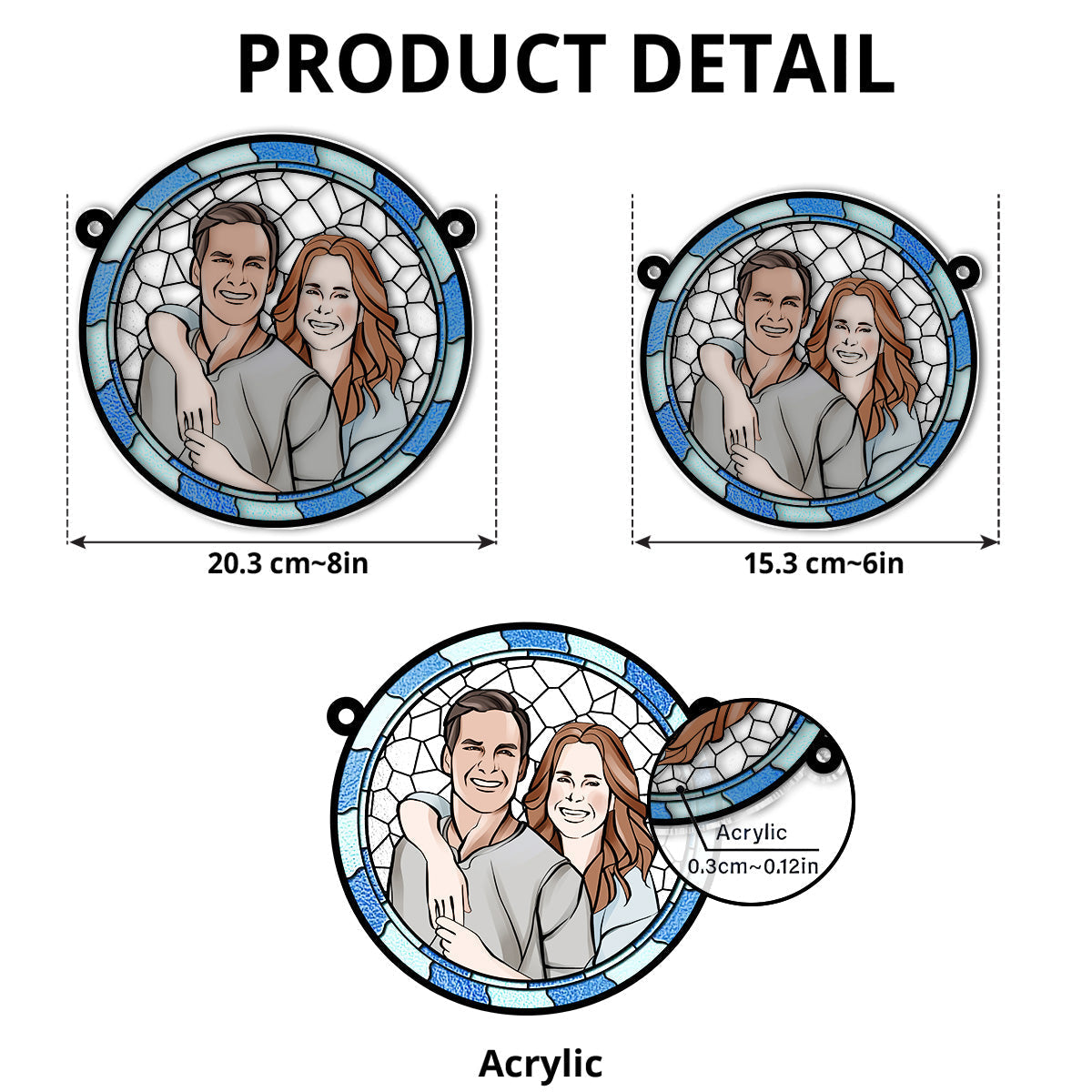 Where There Is Love There Is Life - Personalized Custom 1 Layer Suncatcher