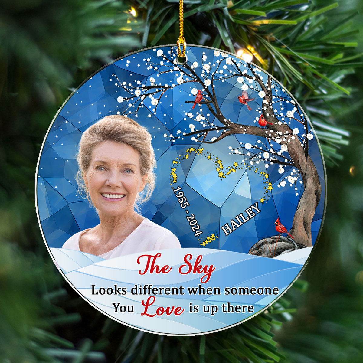 Someone I Love Is Up There - Personalized Custom Acrylic Ornament