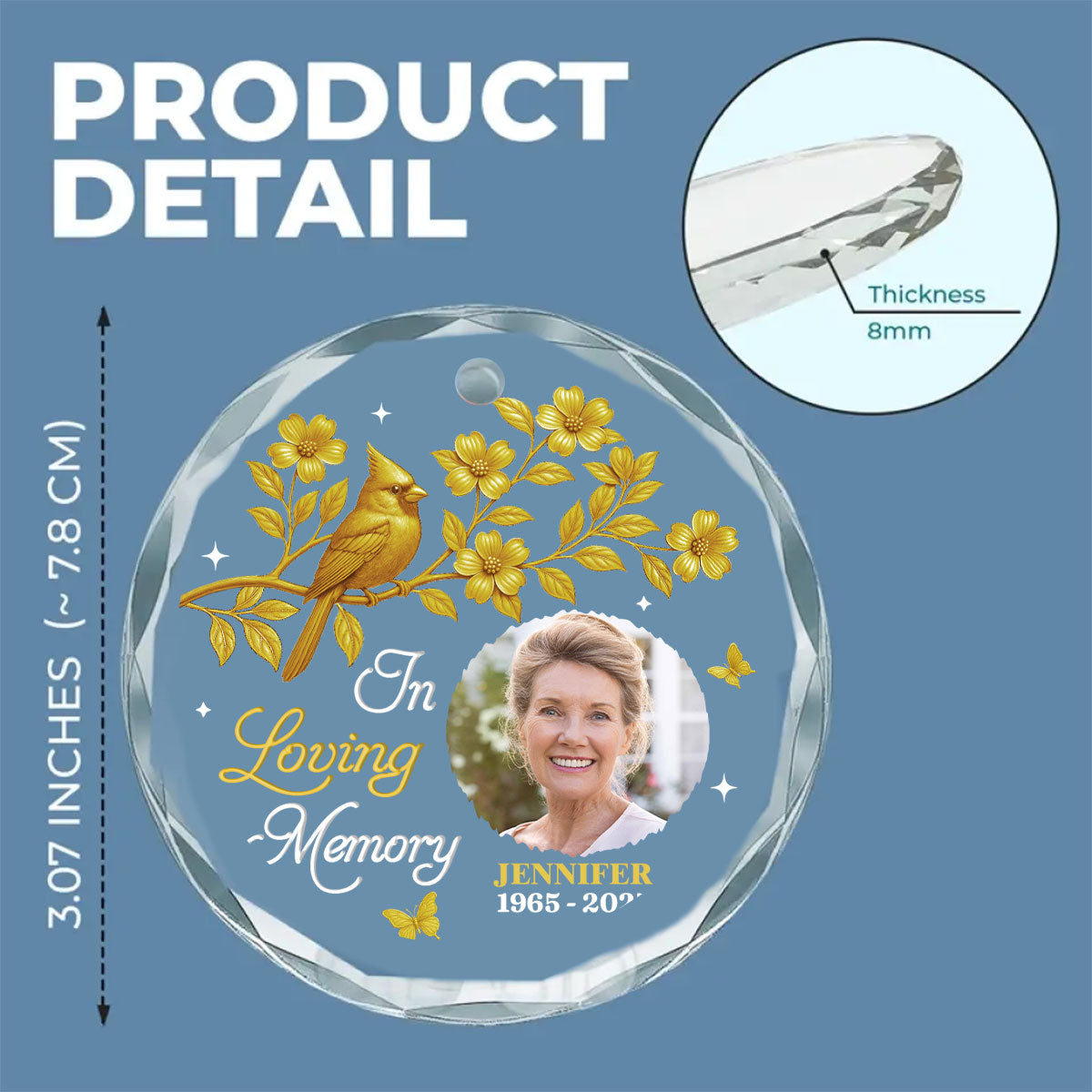 Our Loving Memory - Personalized Custom Glass Ornament