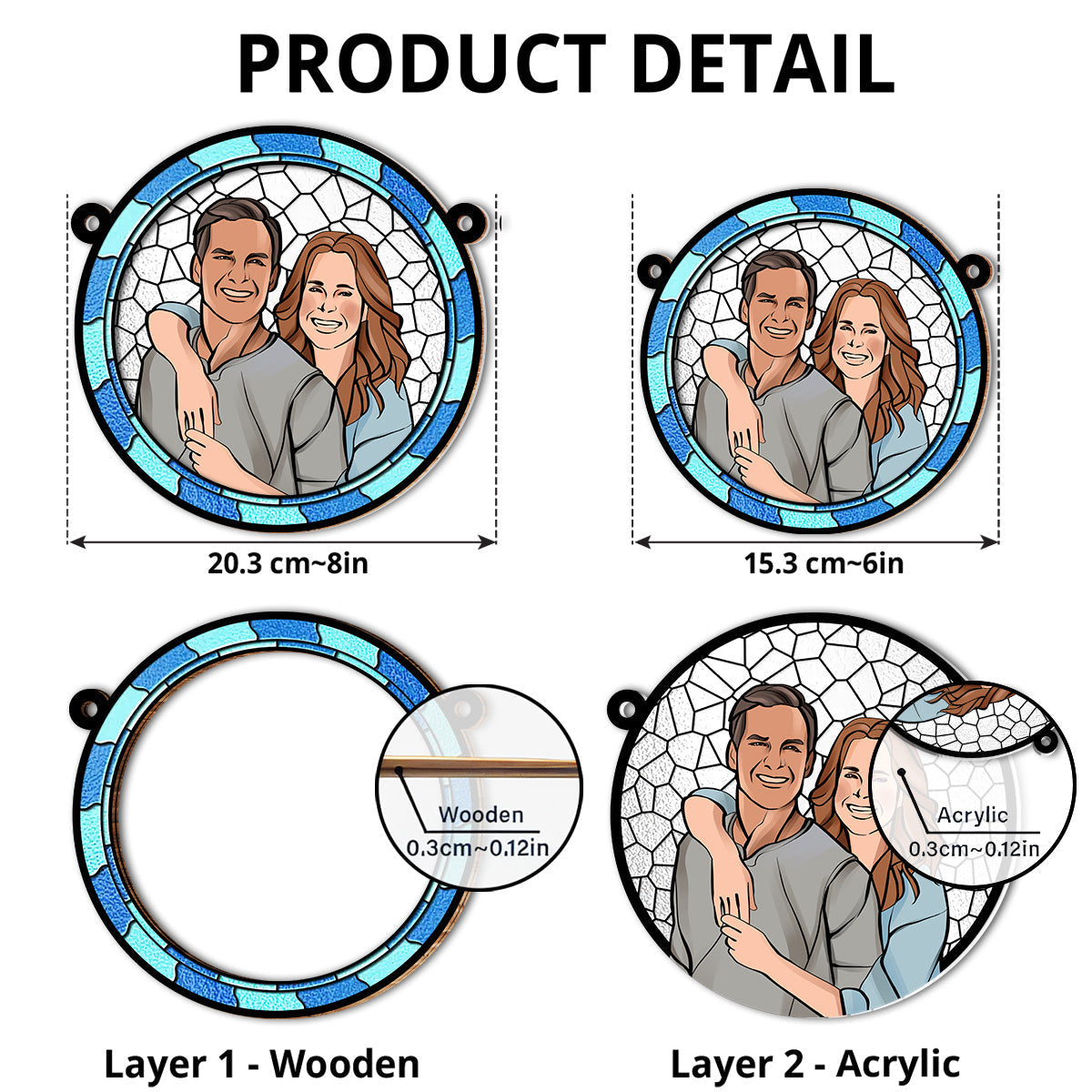 Where There Is Love There Is Life - Personalized Custom Suncatcher