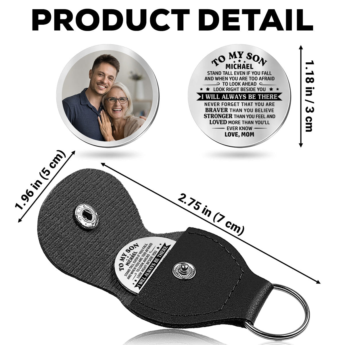 To My Son - Personalized Custom Pocket Hug