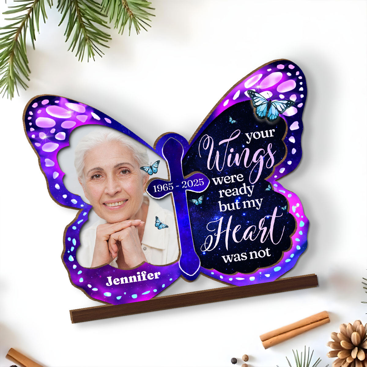 Miss You So Much - Personalized Custom 2-Layer Wood Plaque With Flat Base