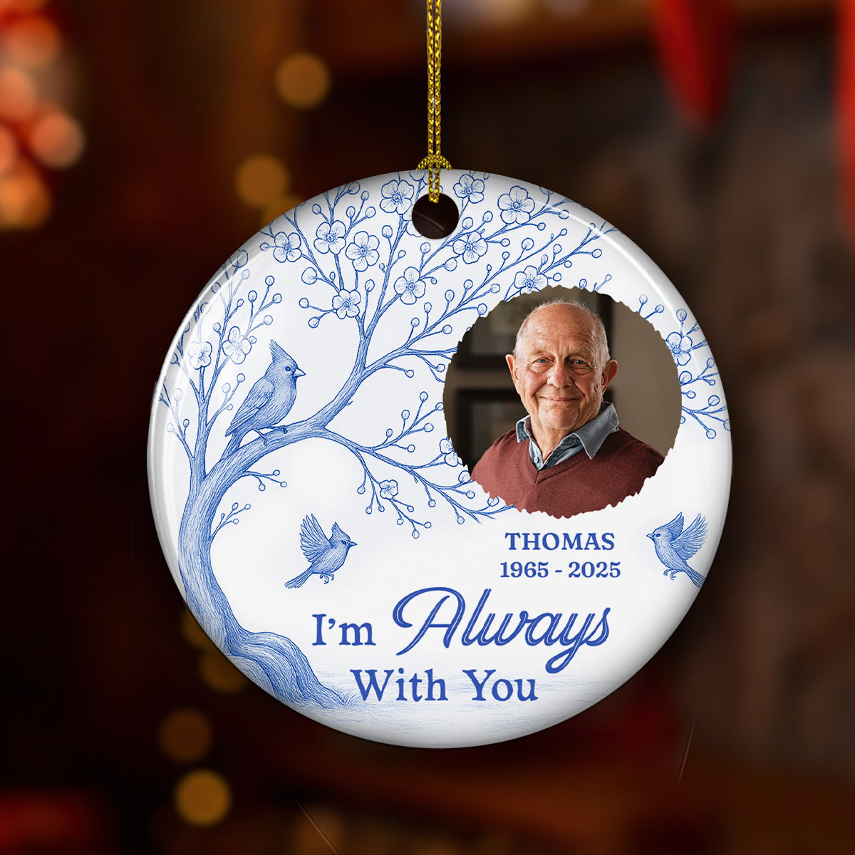 Promise You Will Always With Me - Personalized Custom Ceramic Ornament