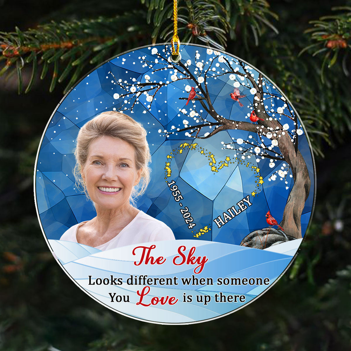 Someone I Love Is Up There - Personalized Custom Acrylic Ornament