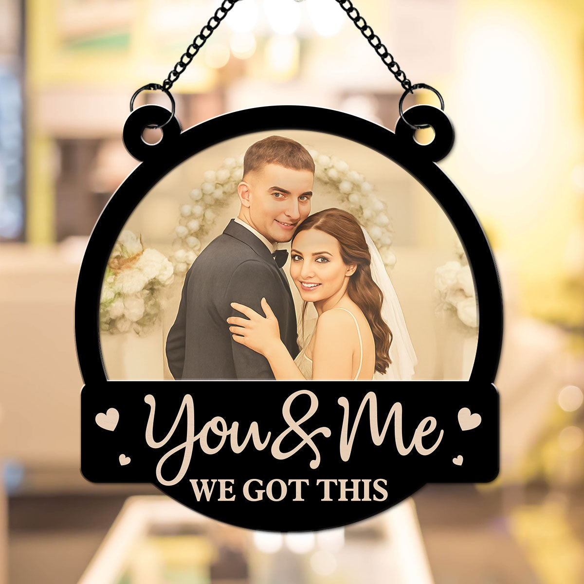 You And Me Couple - Personalized Custom Suncatcher