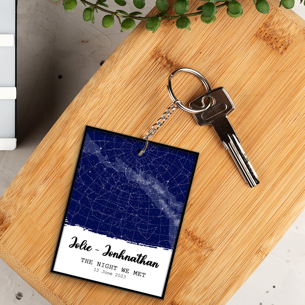 Custom Star Map The Night We Met - Personalized Custom Acrylic Keychain