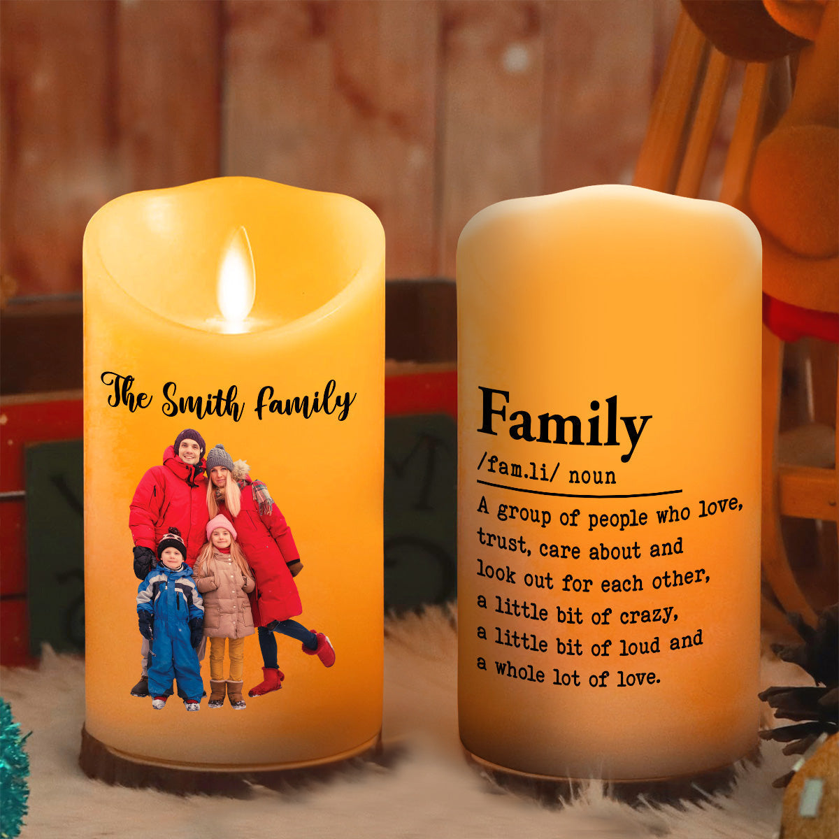 A Group Of People Who Love Each Other - Personalized Custom LED Candle