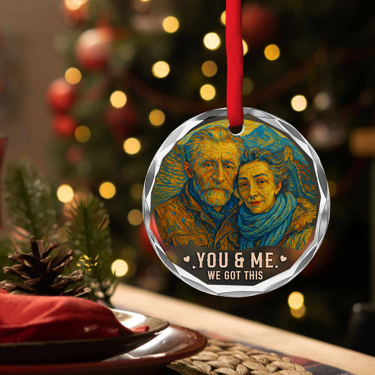We Got This Untill Our Last Breath - Personalized Custom Glass Ornament