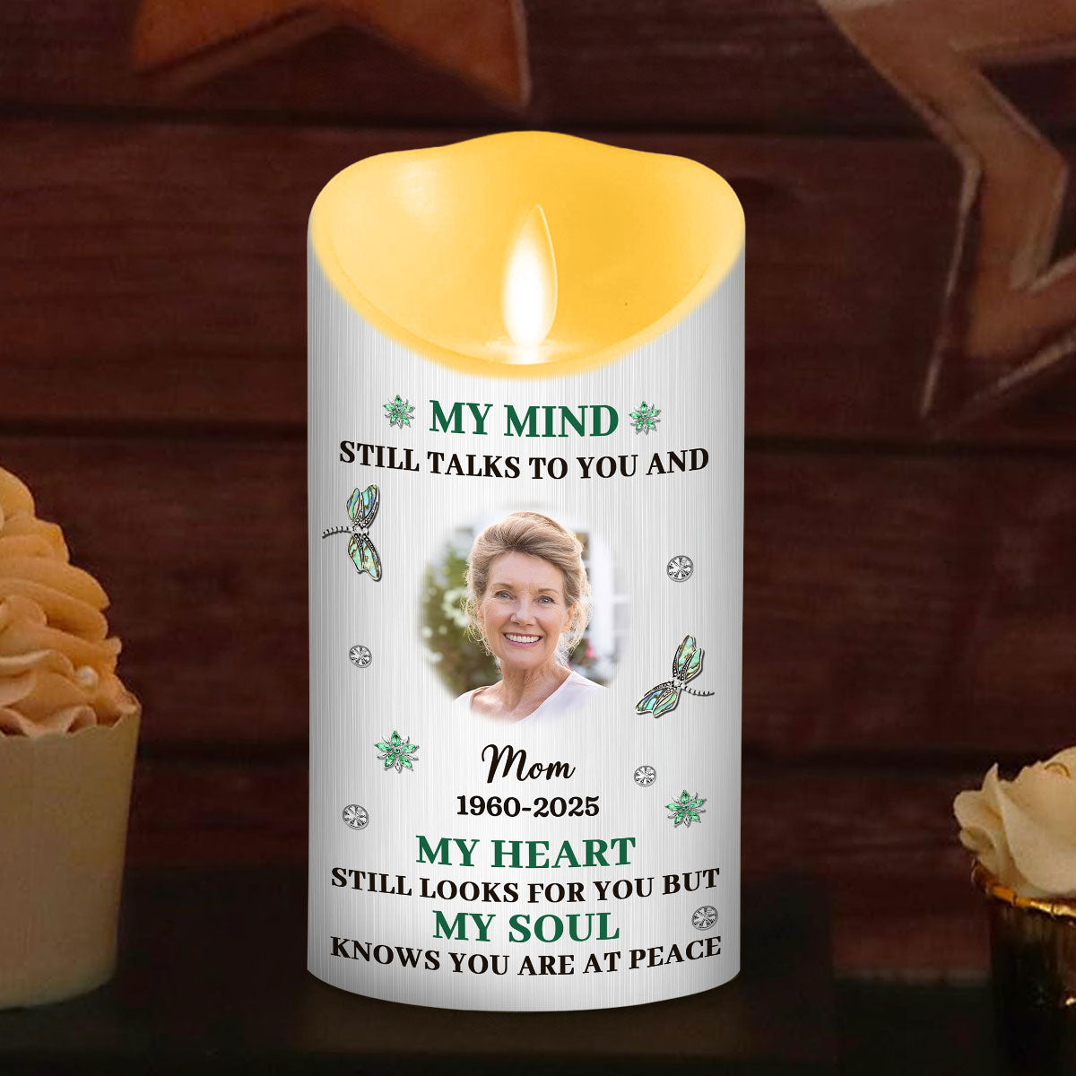 My Mind My Heart My Soul - Personalized Custom LED Candle