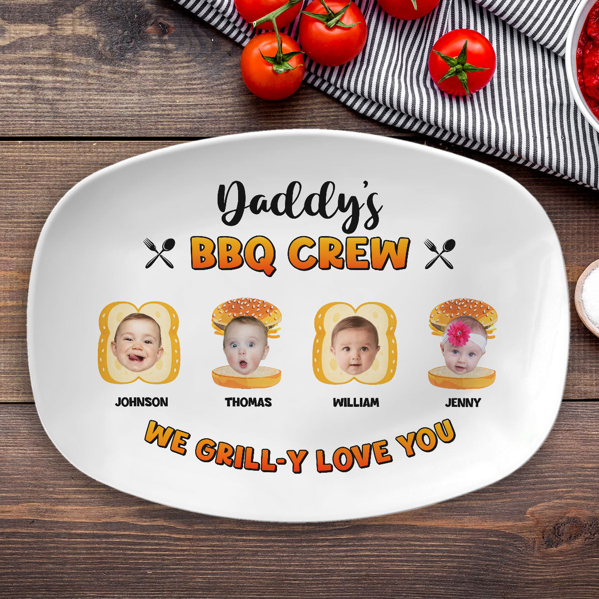 Grilly Love You Dad - Personalized Custom Platter