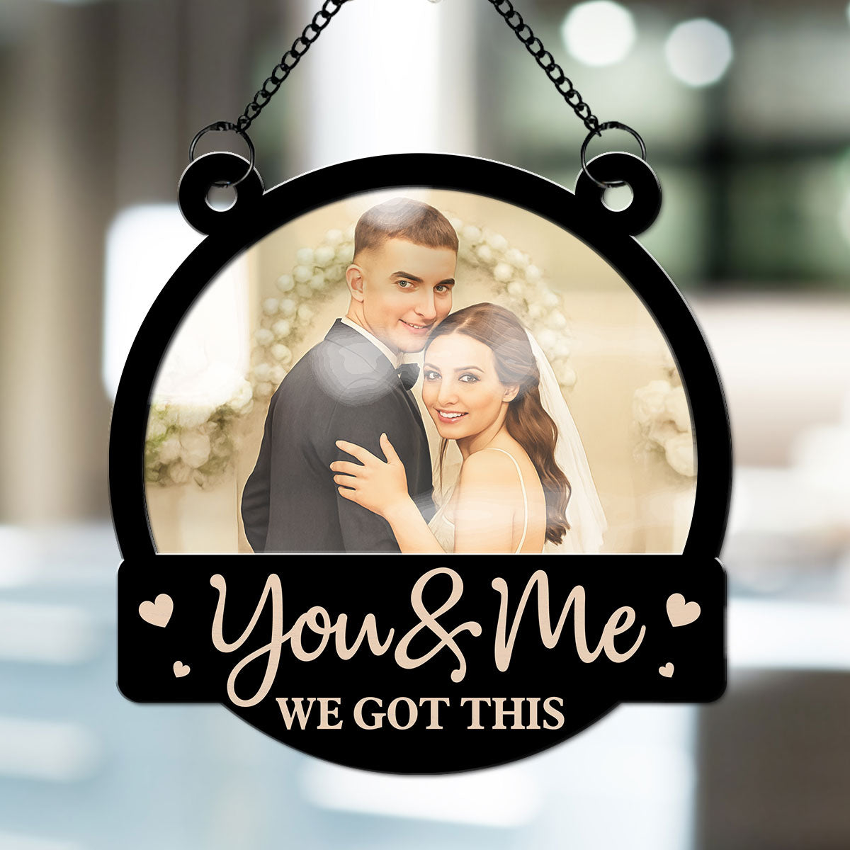 You And Me Couple - Personalized Custom Suncatcher