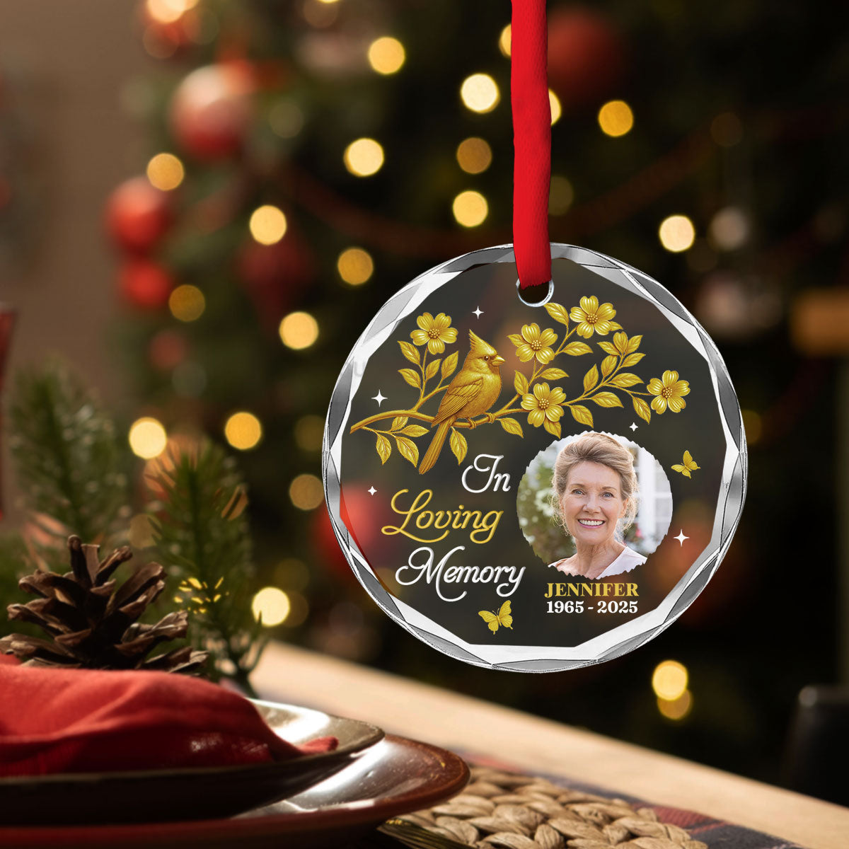 Our Loving Memory - Personalized Custom Glass Ornament