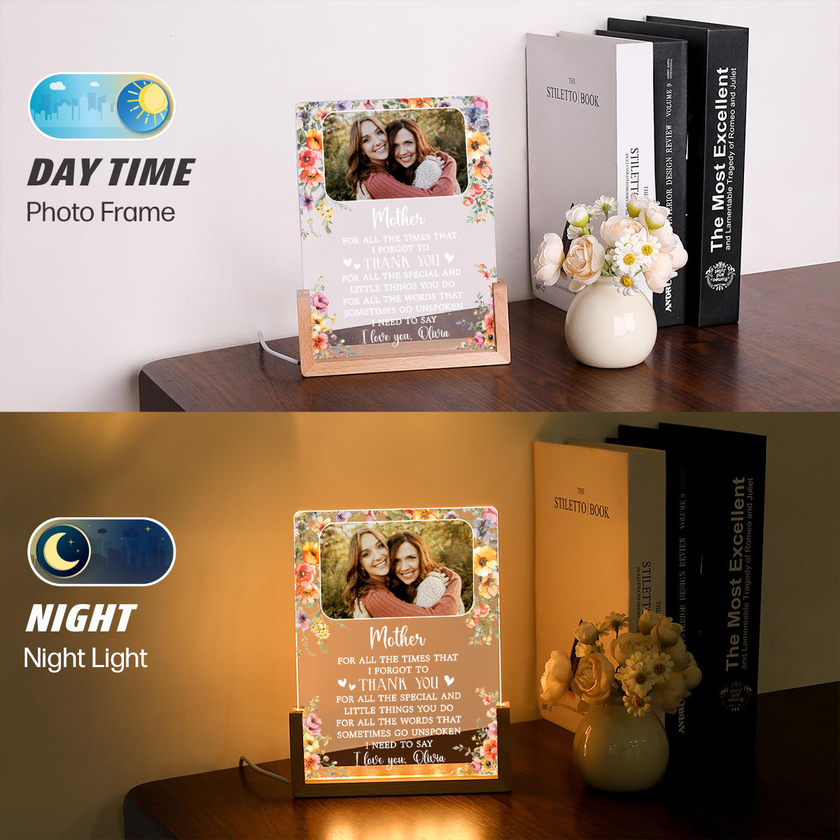 I Need To Say I Love You - Personalized Custom Plaque With Walnut Base