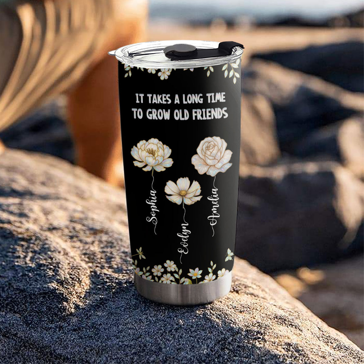 Take Time To Grow Mother Of Pearl - Personalized Custom Tumbler