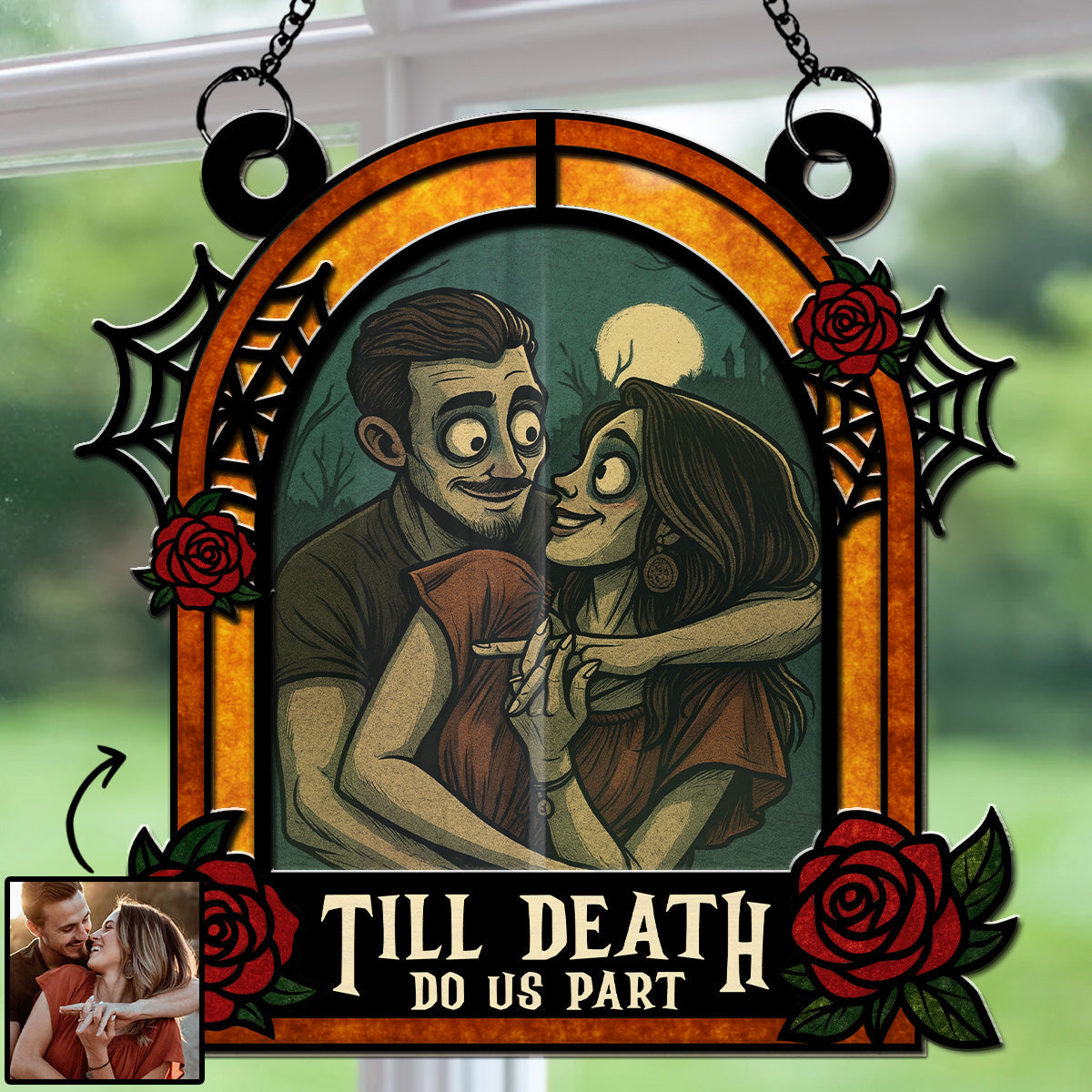 Until Death Do Us Part - Personalized Custom Suncatcher