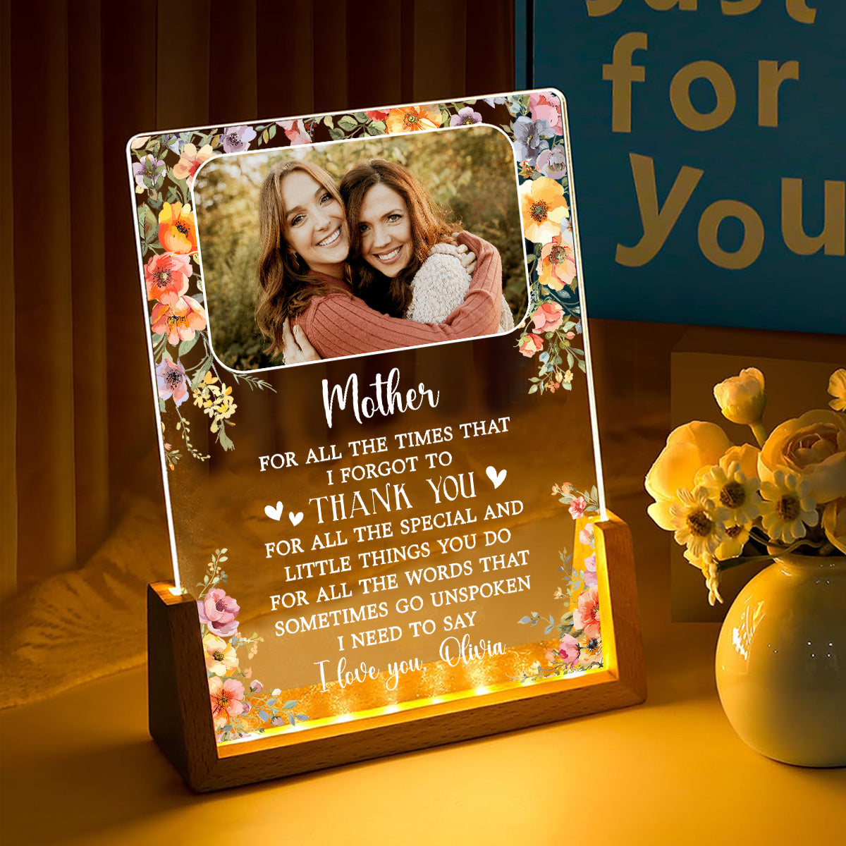 I Need To Say I Love You - Personalized Custom Plaque With Walnut Base