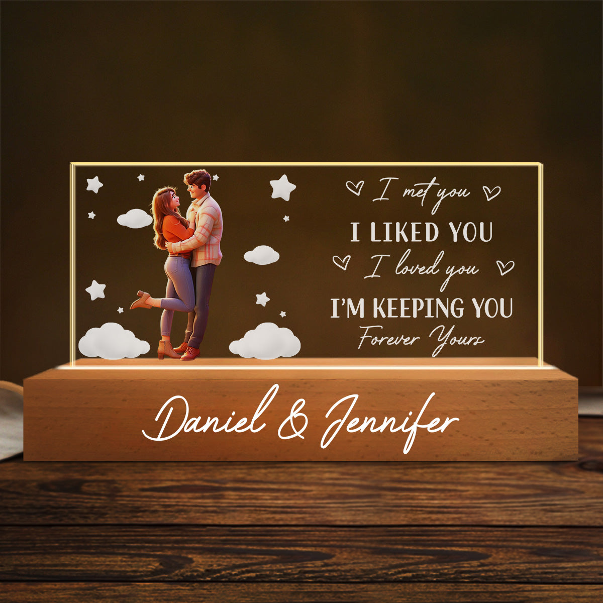I Am Keeping You - Personalized Custom Acrylic 3D LED Night Light