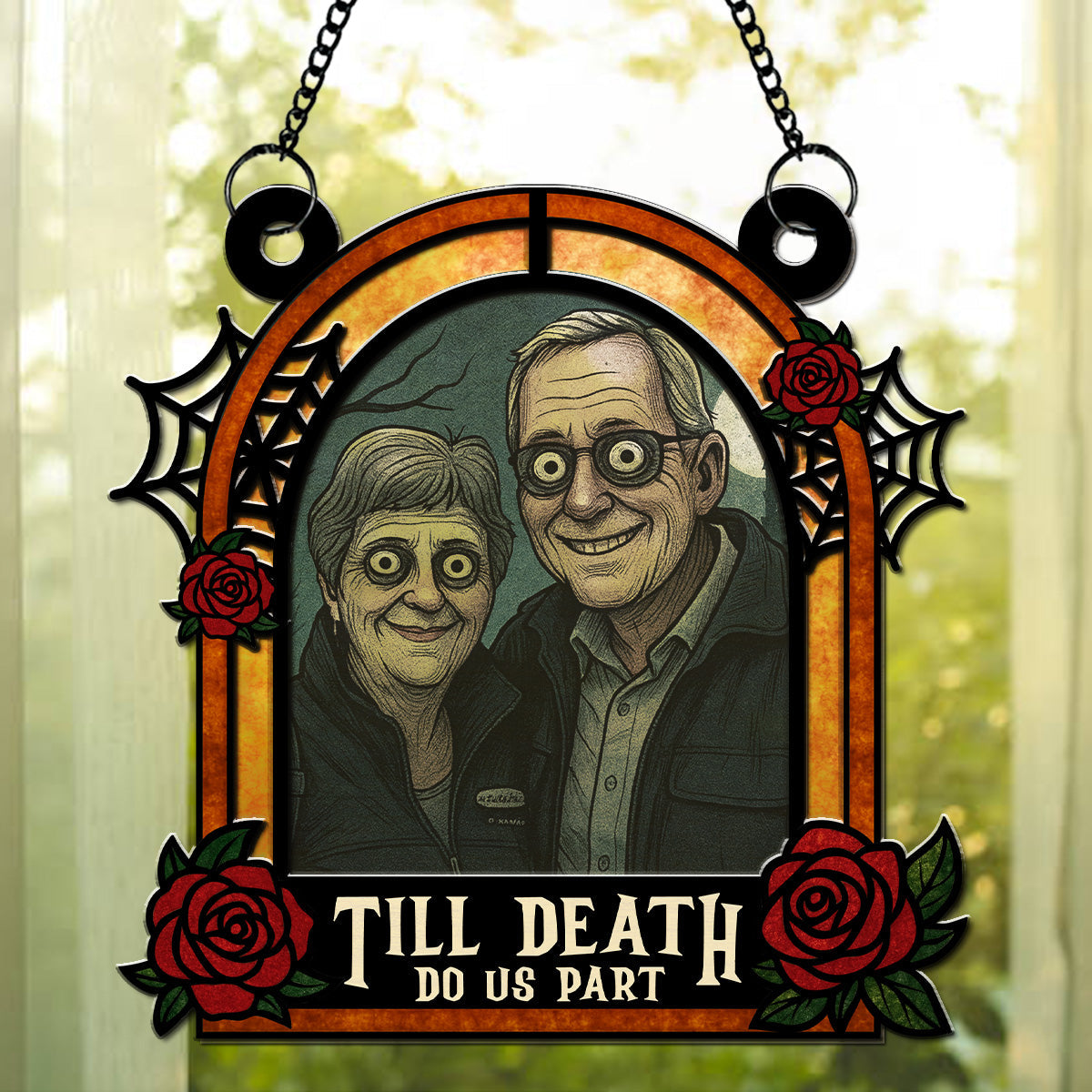 Until Death Do Us Part - Personalized Custom Suncatcher
