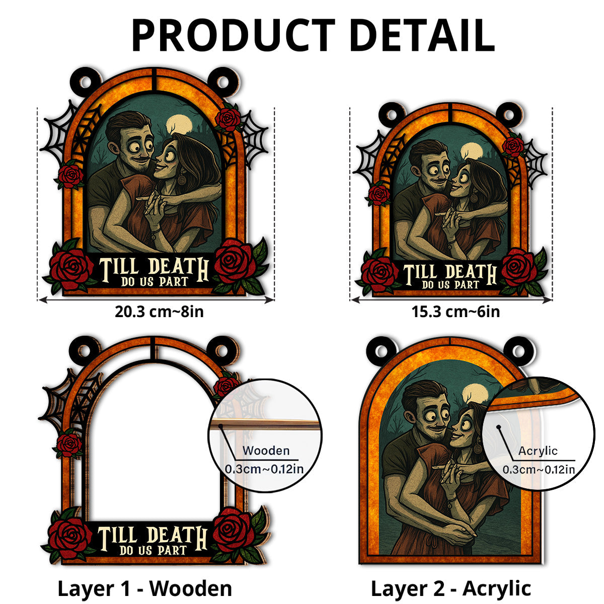 Until Death Do Us Part - Personalized Custom Suncatcher