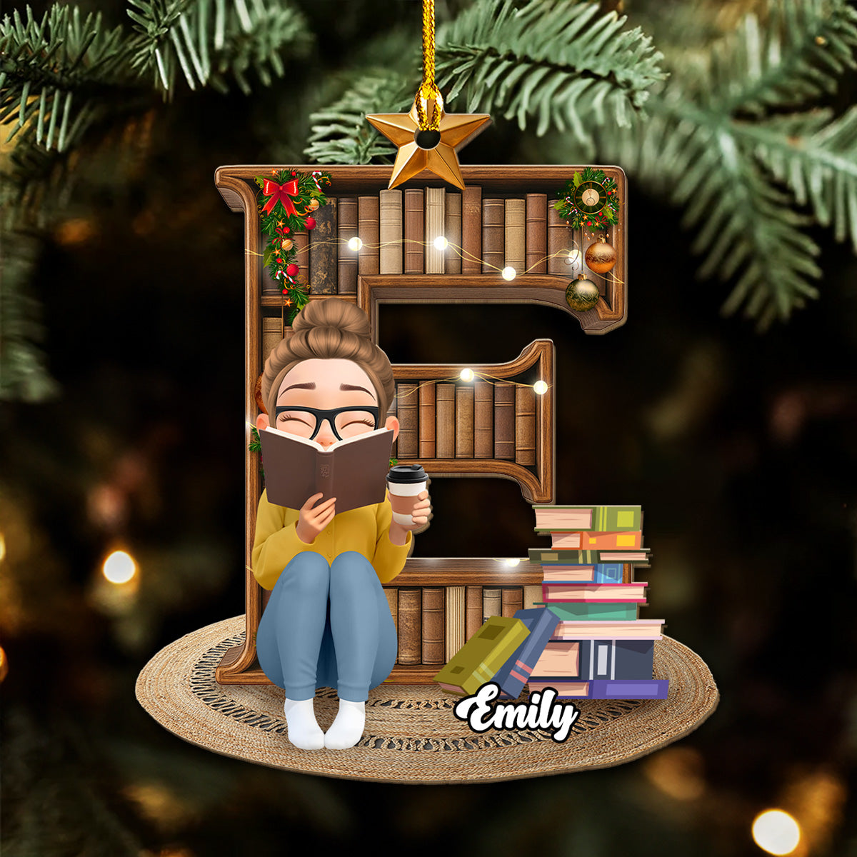 I Am A Bookaholic - Personalized Custom 3D Effect Wood Ornament