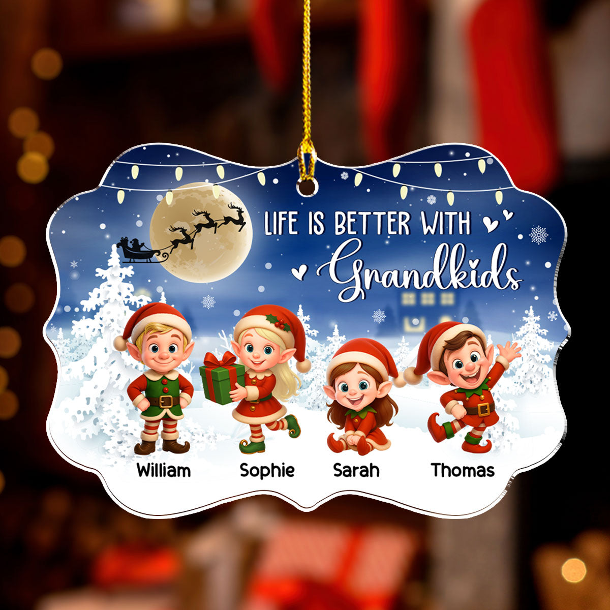 Life Is Better With Grandkids 2025 - Personalized Custom Acrylic Ornament