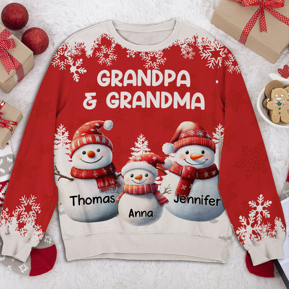 My Fav People Call Me Grandma Grandpa - Personalized Custom All-Over-Print Sweatshirt