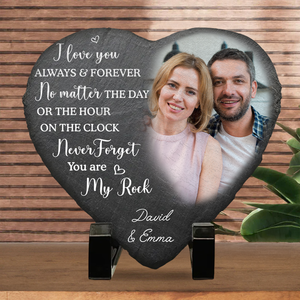 You Are My Rock - Personalized Custom Heart Shaped Stone