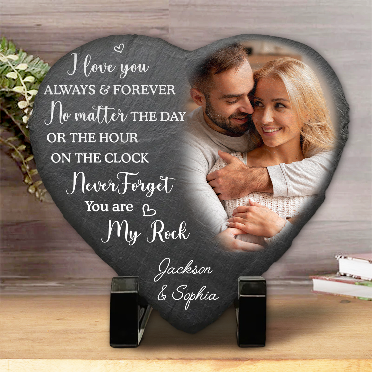 You Are My Rock - Personalized Custom Heart Shaped Stone
