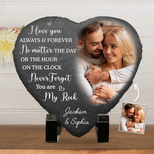 You Are My Rock - Personalized Custom Heart Shaped Stone