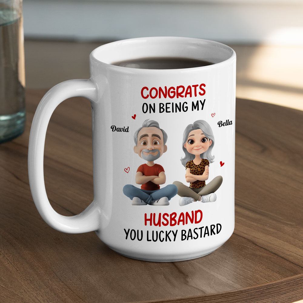 Congrats My Husband - Personalized Custom Coffee Mug