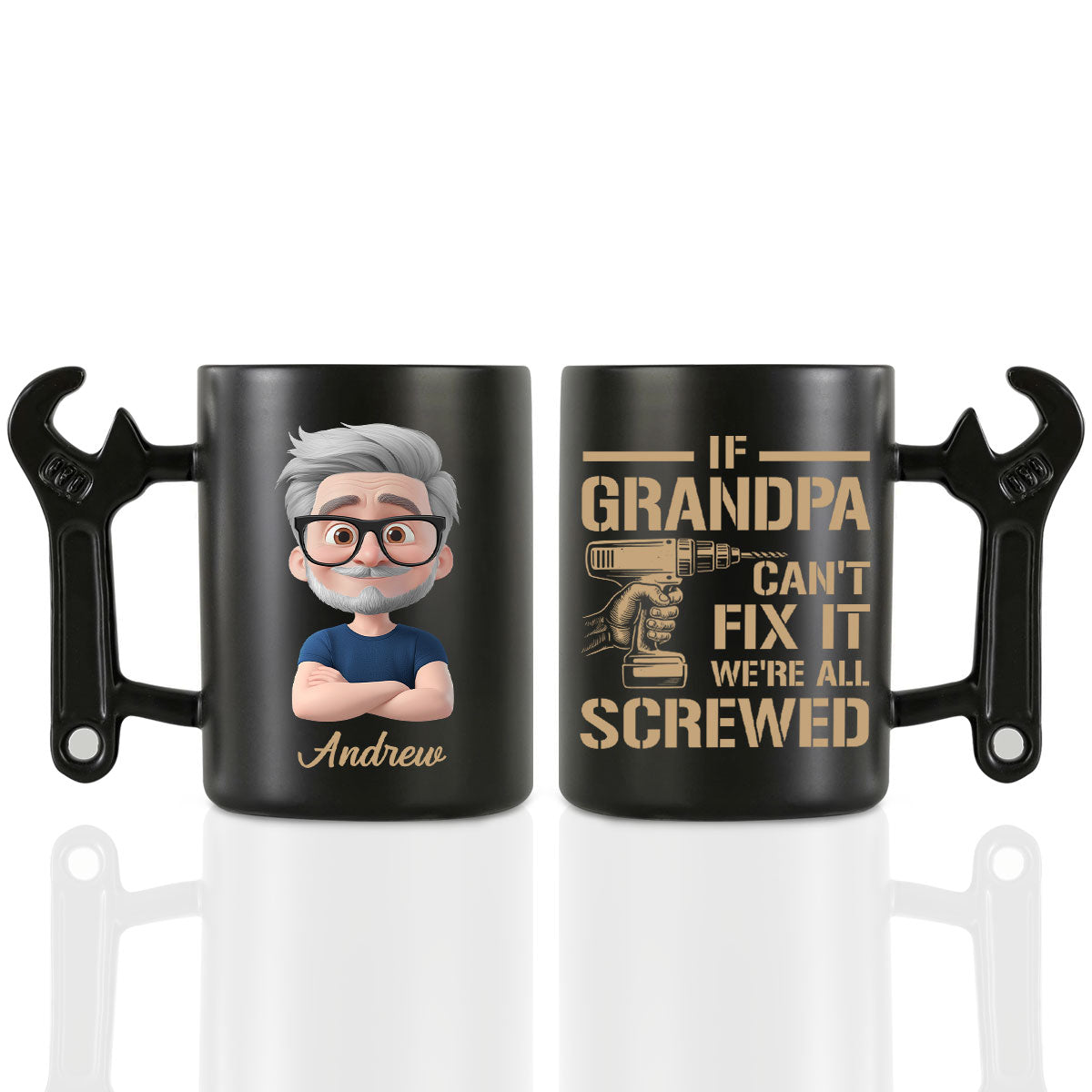 If Dad Can't Fix It â€?Personalized Custom Wrench Handle Mug
