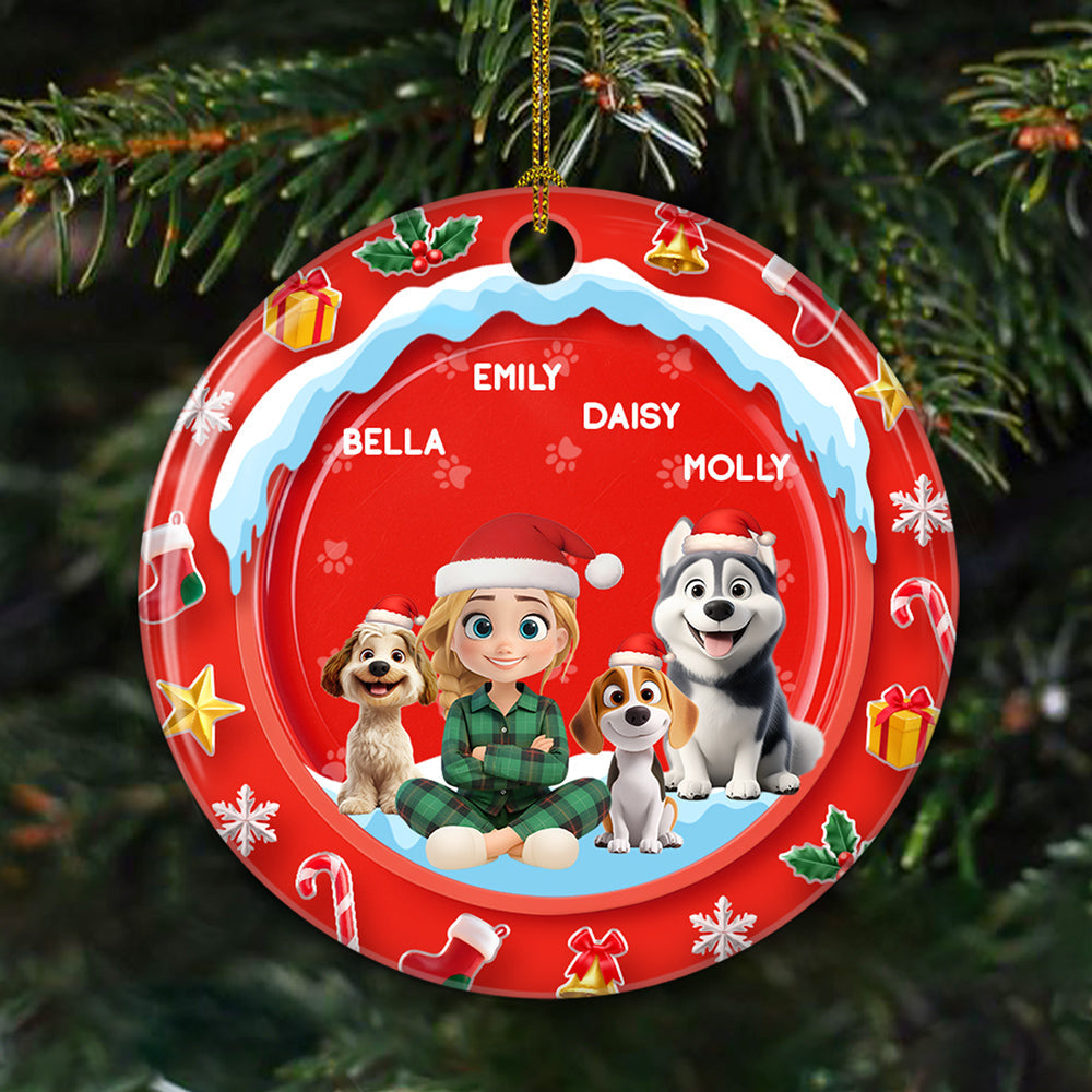 Under The Mistletoe - Personalized Custom 3D Effect Ceramic Ornament