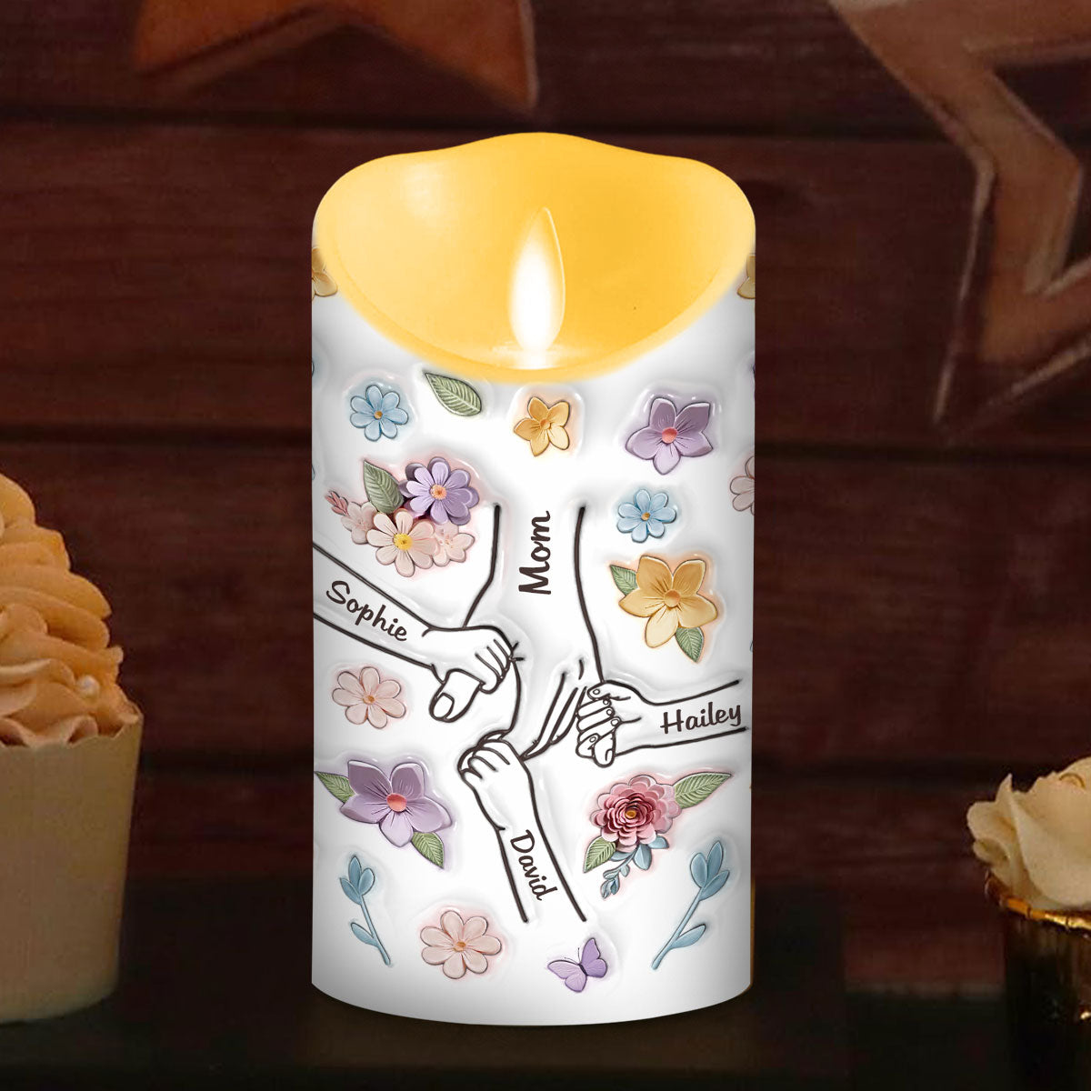 You Hold My Hand Also My Heart - Personalized Custom 3D Inflated LED Candle