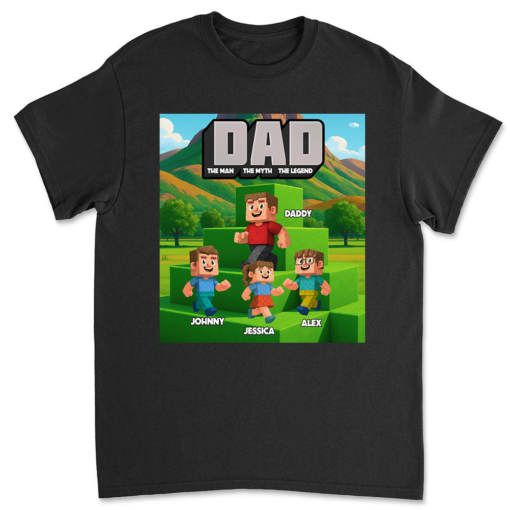 Blocky Dad - Personalized Custom Shirt