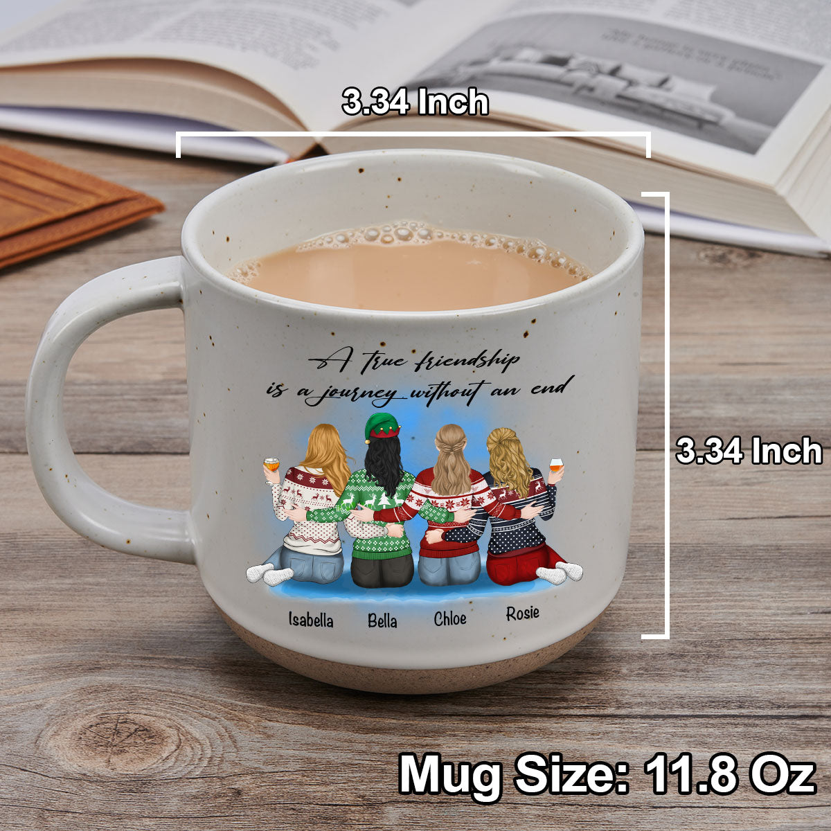 A True Friendship - Personalized Custom Pottery Mug
