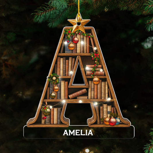 Bookaholic Christmas - Personalized Custom Acrylic Ornament