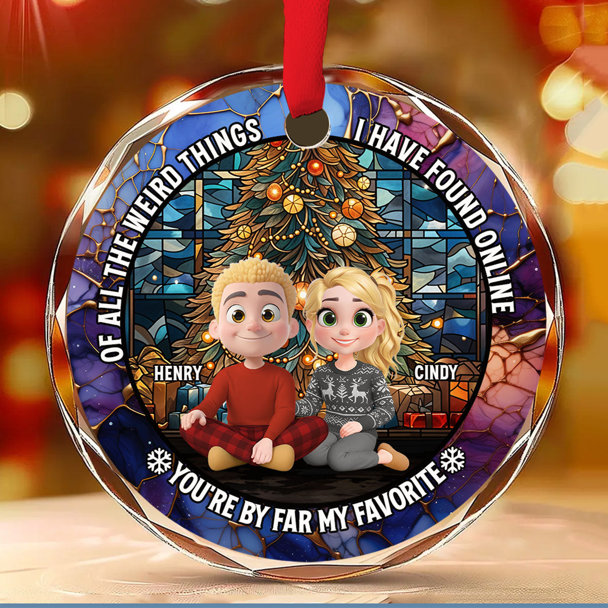 I Have Found You Online - Personalized Custom Glass Ornament