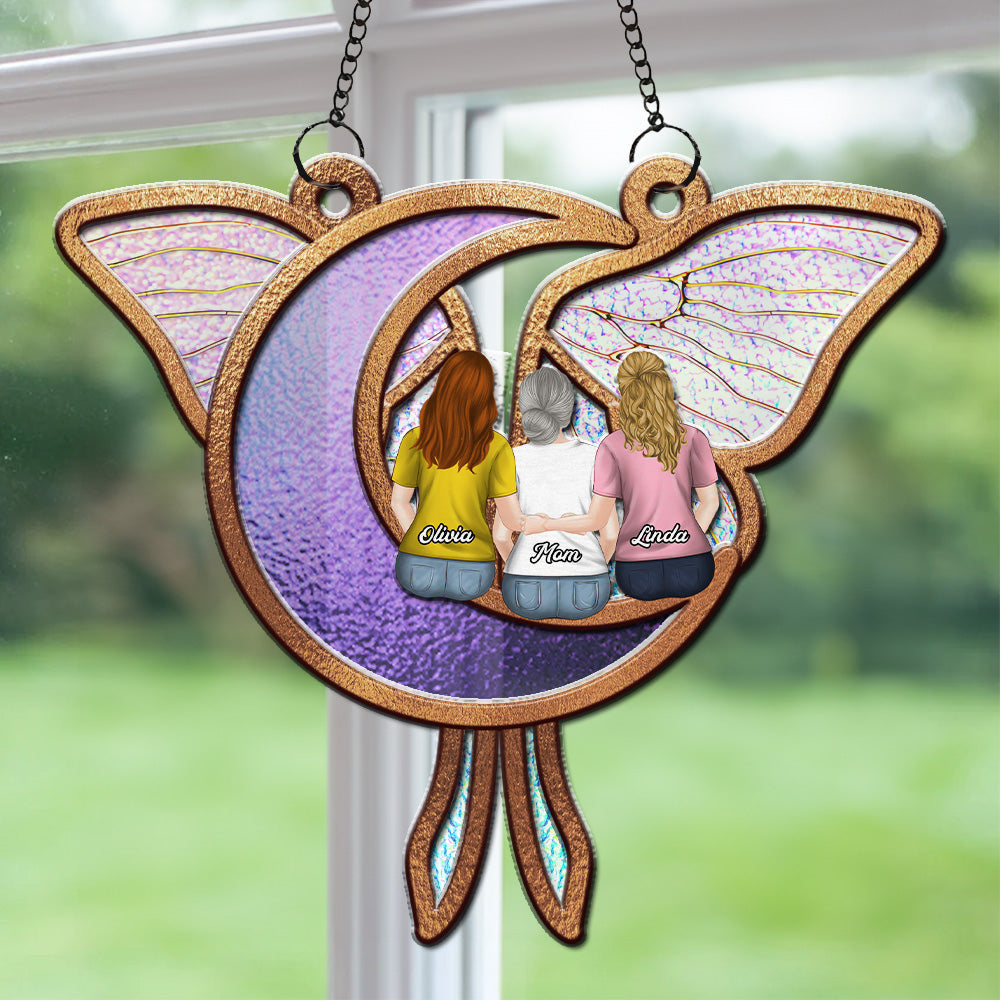 Mother And Daughters Forever - Personalized Custom Suncatcher