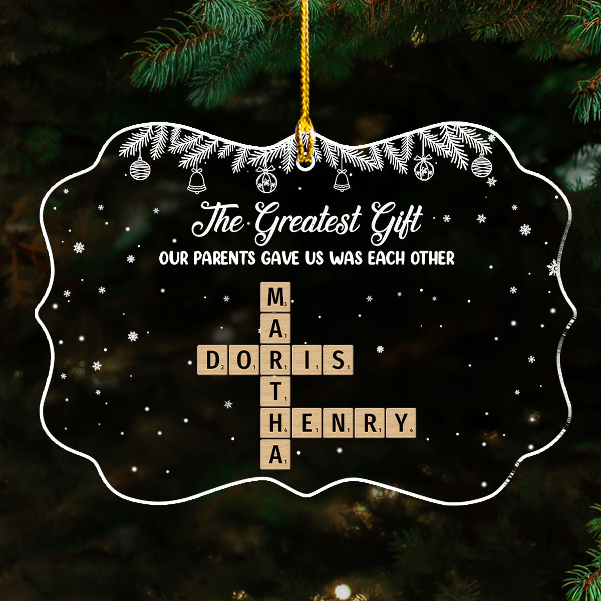 The Love Between Brother And Sister Is Forever - Personalized Custom Acrylic Ornament