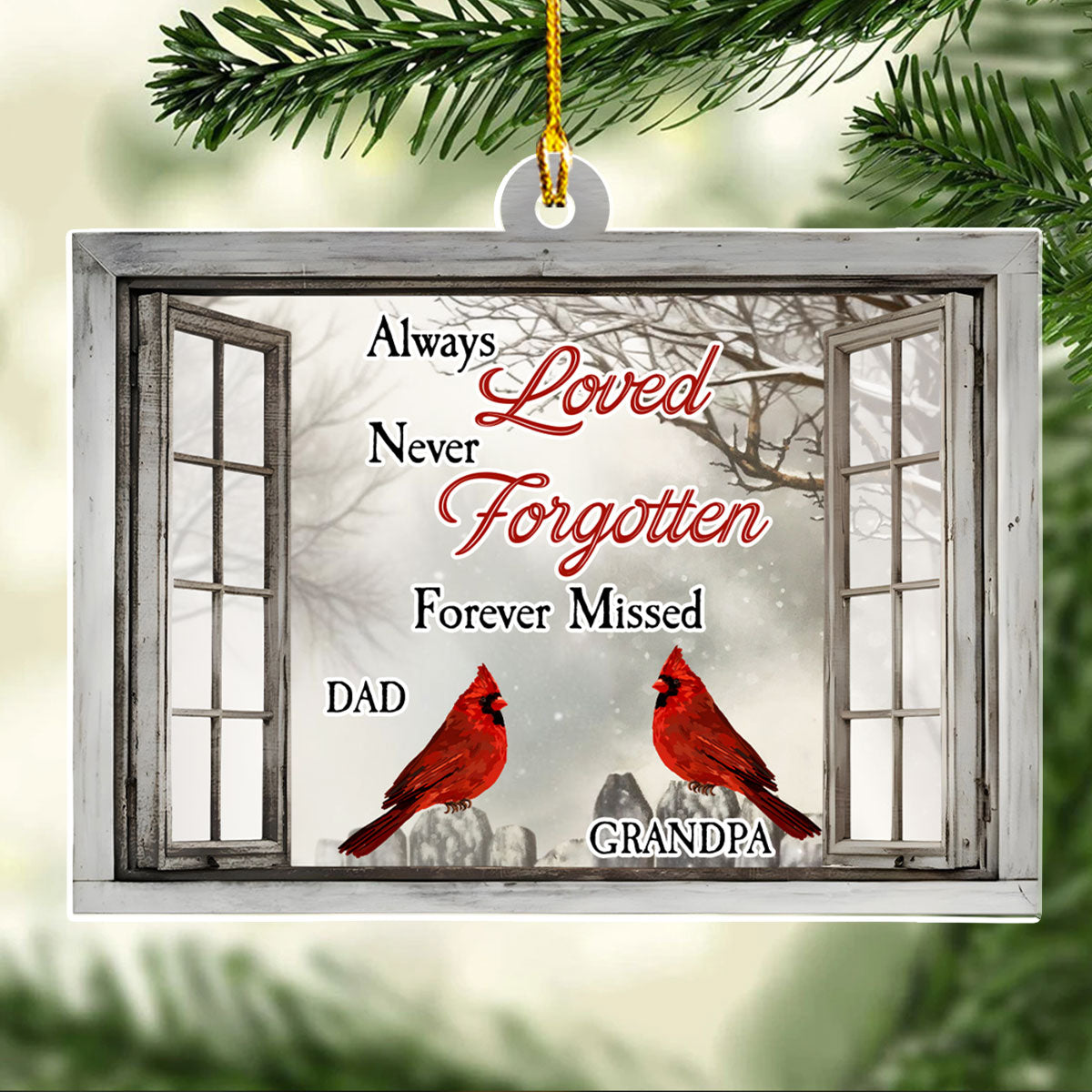 Beautiful Cardinal - Personalized Custom Acrylic Ornament