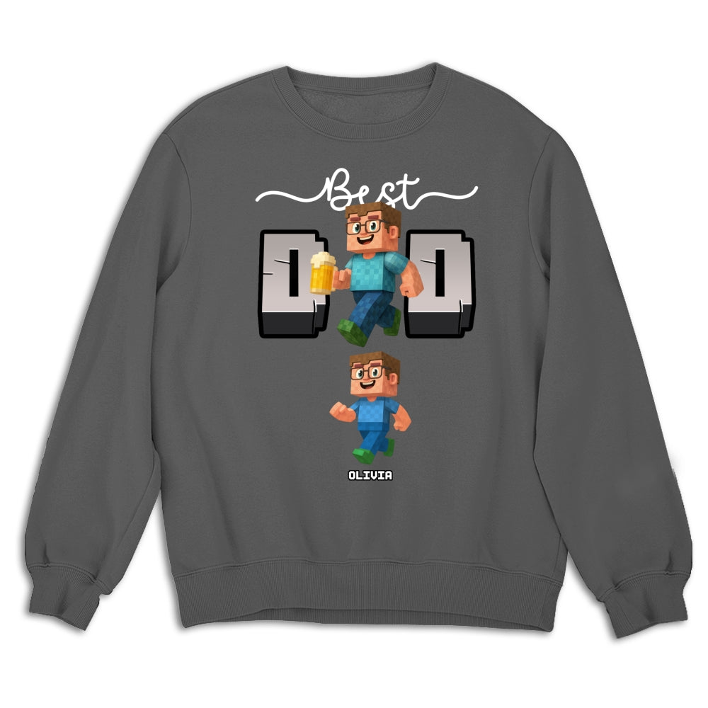 Blocky Dad Love - Personalized Custom Shirt