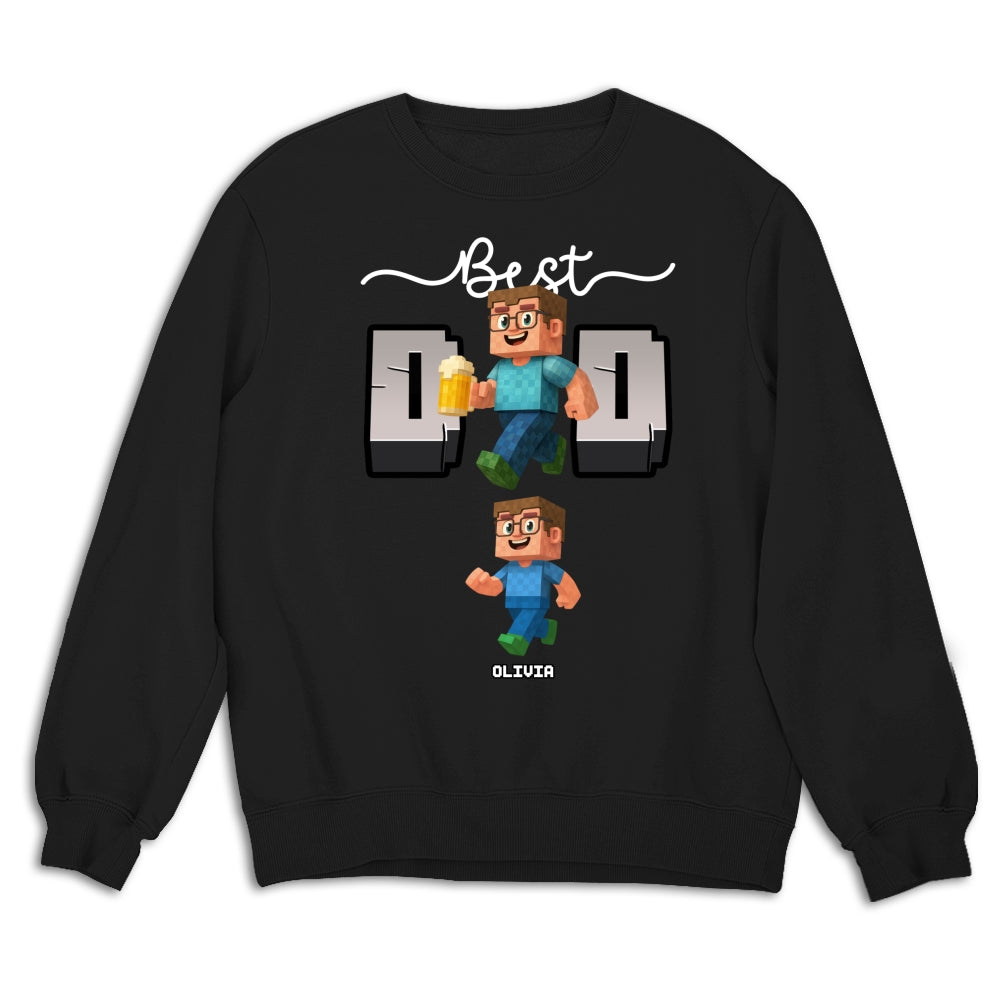 Blocky Dad Love - Personalized Custom Shirt