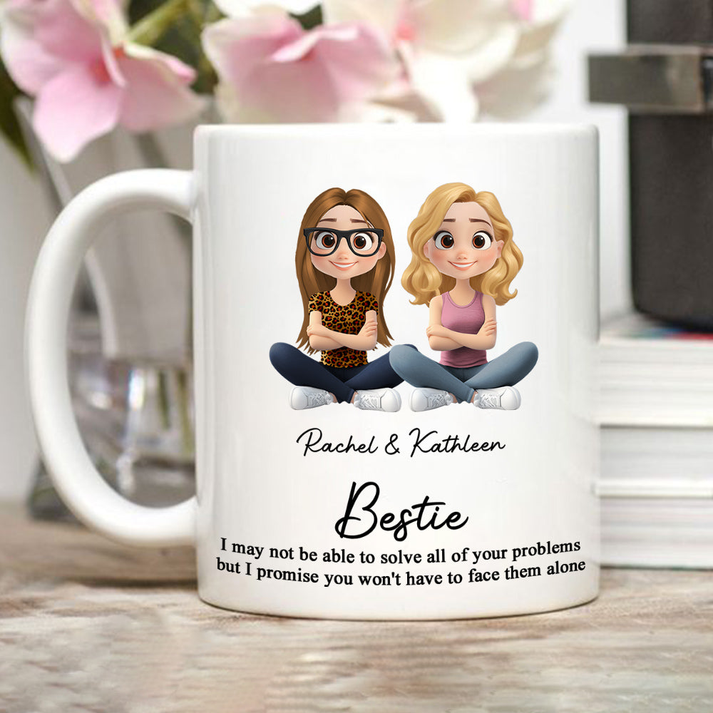 Friendship Forever Keepsake Cartoonize - Personalized Custom Coffee Mug