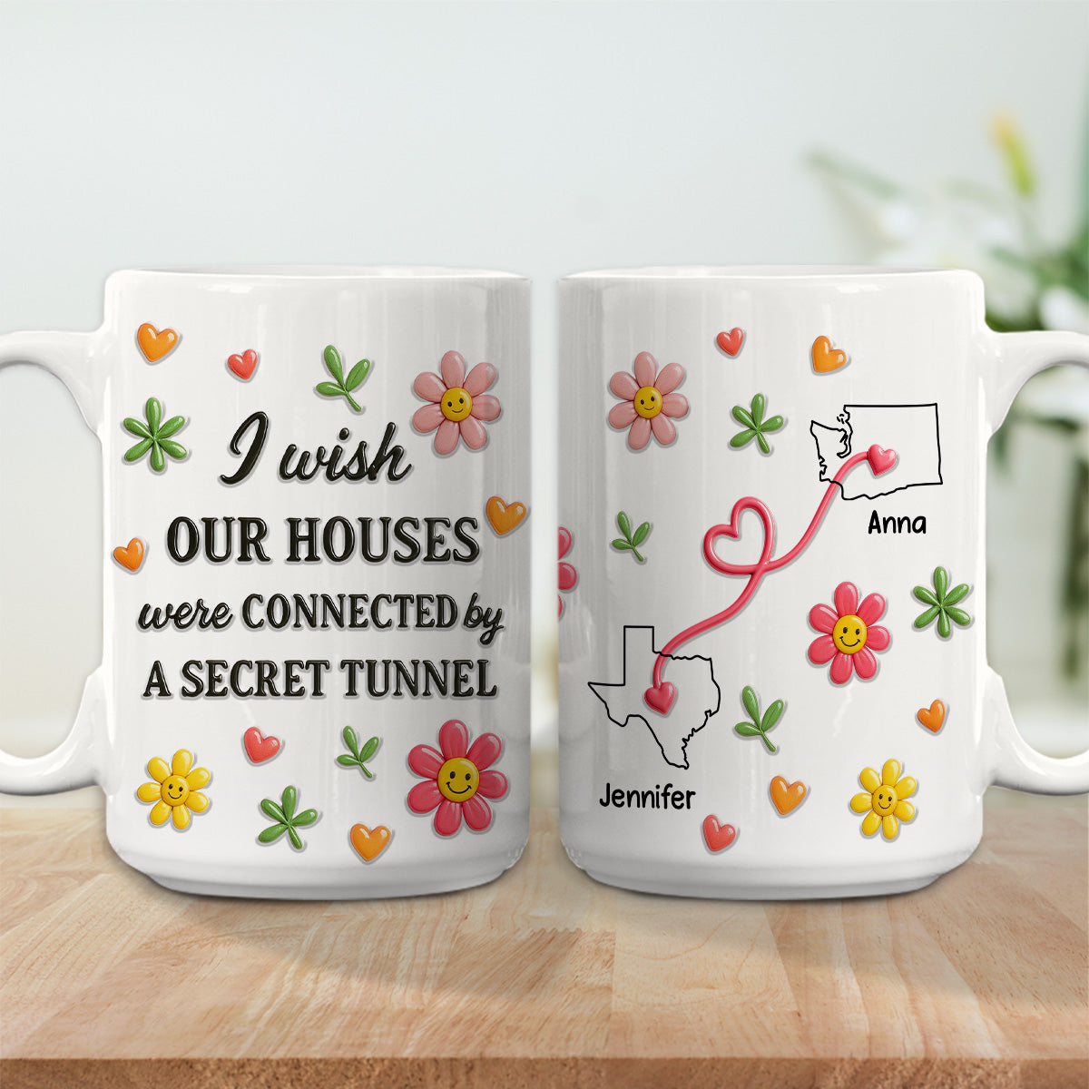 Wish We Shared A Tunnel - Personalized Custom 3D Inflated Effect Mug