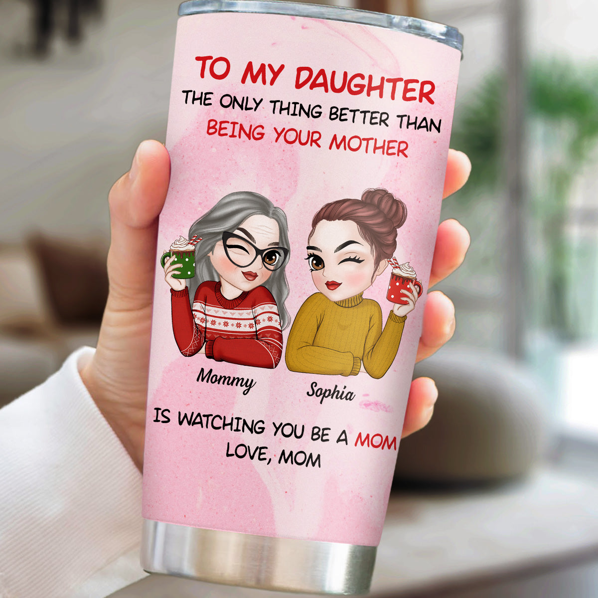 To My Daughter Merry Christmas  - Personalized Custom Tumbler