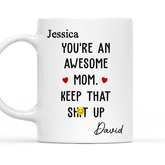 Amazing Mom Keep The Vibe - Personalized Custom Coffee Mug
