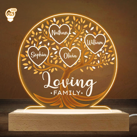 Loving Family - Personalized Custom LED Light