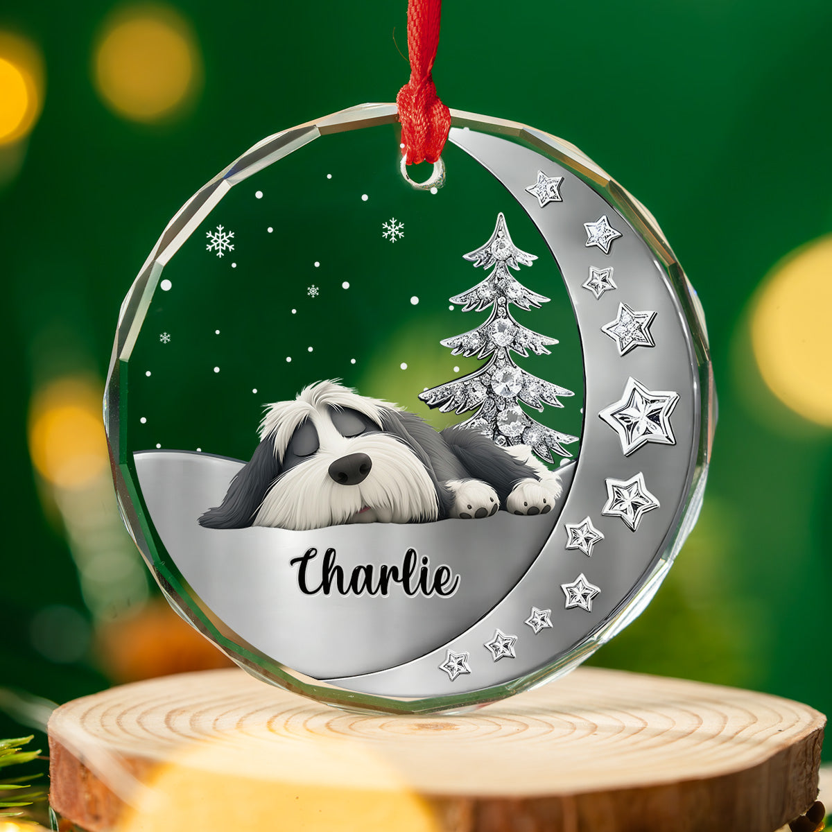Beside You - Personalized Custom 3D Effect Glass Ornament